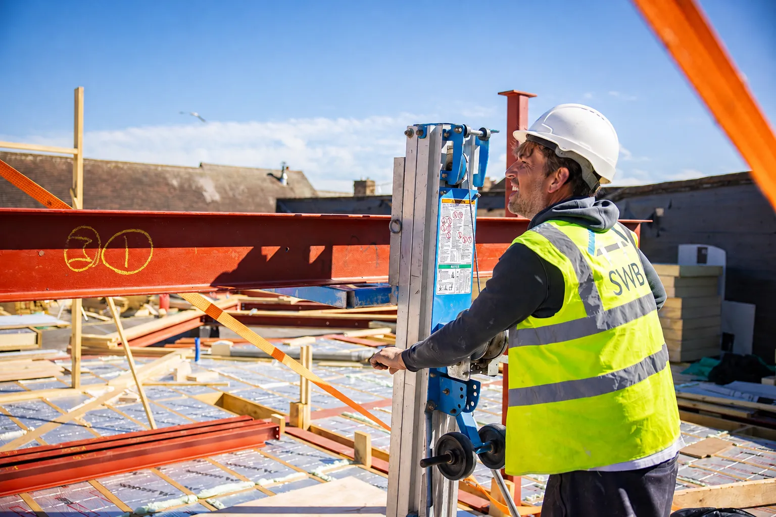 HIAB Delivery Steel Beams